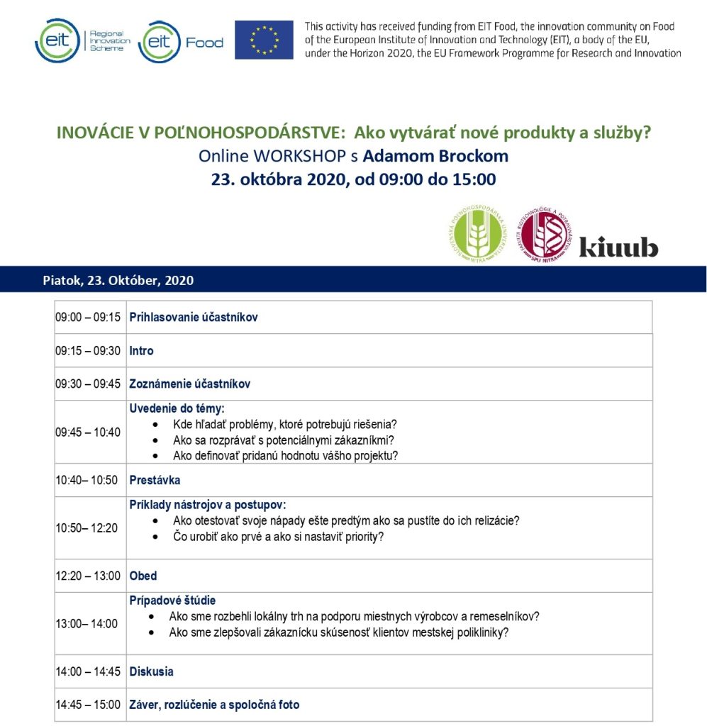 AA 2020 program inovácie